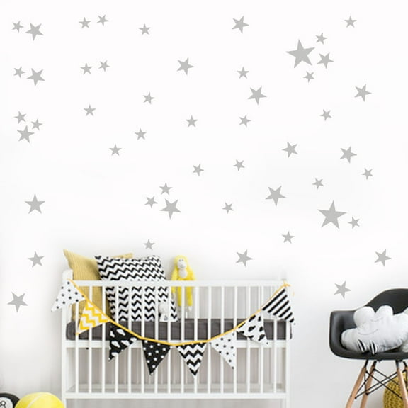 Openpig Stars Wall Decals 38 PCS Stars Stickers Sparkle Wall Decals Removable Peel and Stick Wall Stickers for Nursery Wall Art