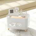 thumbnail image 1 of Openpig Tissue Box Multifunction Countertop Organizer 2 Compartments 1 Tray Boutique Stationery Storage Caddy Plastic, 1 of 2