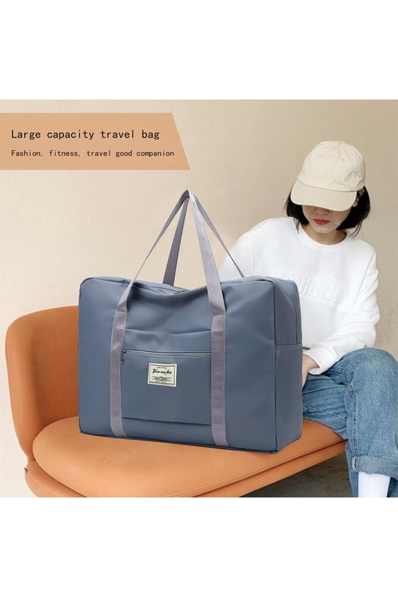 Travel Duffel Bag, For Airlines Personal Item Bag 17.7x16.1x7.4 Foldable Travel Tote Bag Overnight Carry on Luggage Bag