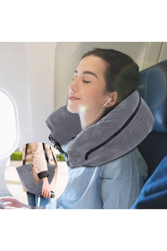 Travel Pillow - Memory Foam Neck Pillow Support Pillow, Luxury Compact & Lightweight Quick, Sleeping Rest Cushion