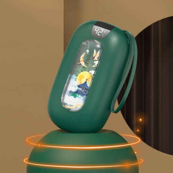 Openpig Wind Warm Hand Treasure Two In One Digital Display USB Portable Mini Winter Gift Electric Warm Treasure