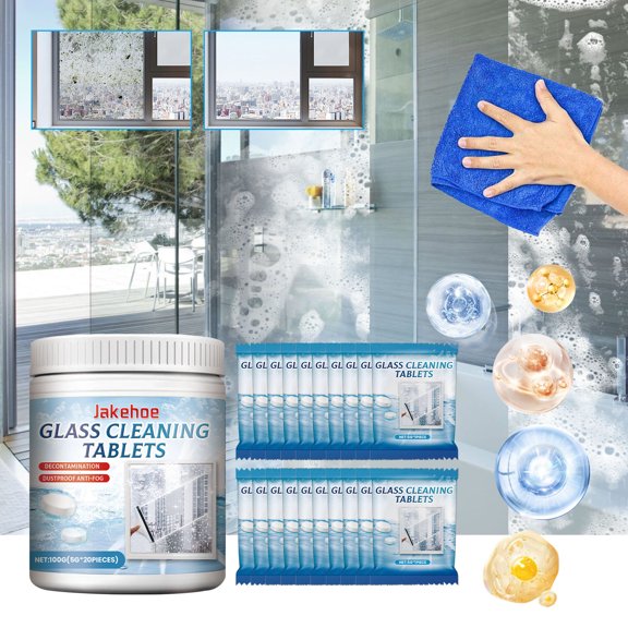 Openpig Window and Glass Cleaner Tablets - Eco - Friendly Cleaning Tablets for Crystal Clear Surfaces, Makes Spray Solutions