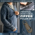 thumbnail image 1 of Openpig Zipper Pull Replacement, Zipper Pullers Detachable Zipper Tab Repair Handle Mend Fixer Zipper Head Metal Pull Cord Extender for Clothing Backpack Jackets Pants Boots Luggage, 1 of 7