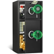 Opentiny 6.5 Cu ft Large Safe Box Fireproof , Biometric fingerprint Home Safe with Deposit Slot & Dual Alarm System, Money Safe With Mute Function and LED Light, Security Box for Money Valuables
