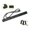 thumbnail image 1 of Opentron OT0160631 Metal Surge Protector Power Strip Extension Cord 16 inches 6 Black Outlet 3 Feet Power Cord, 1 of 7