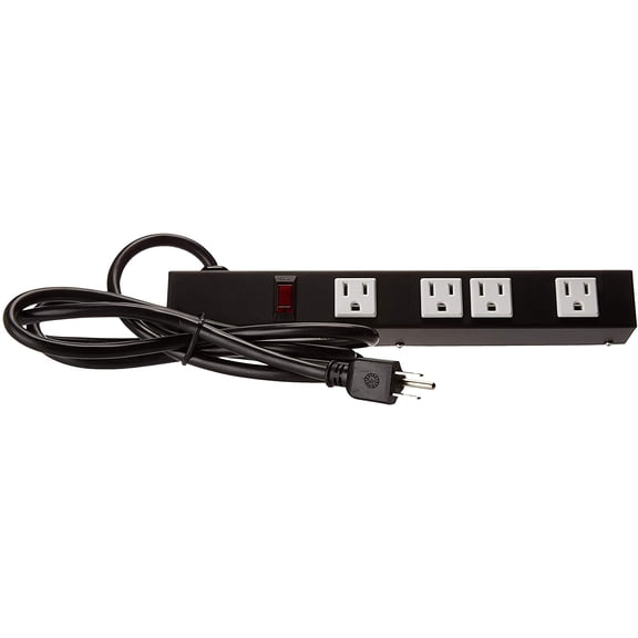 Opentron OT1046 Metal Power Strip Surge Protector 1 Foot 4 Outlet 6 feet Power Cord