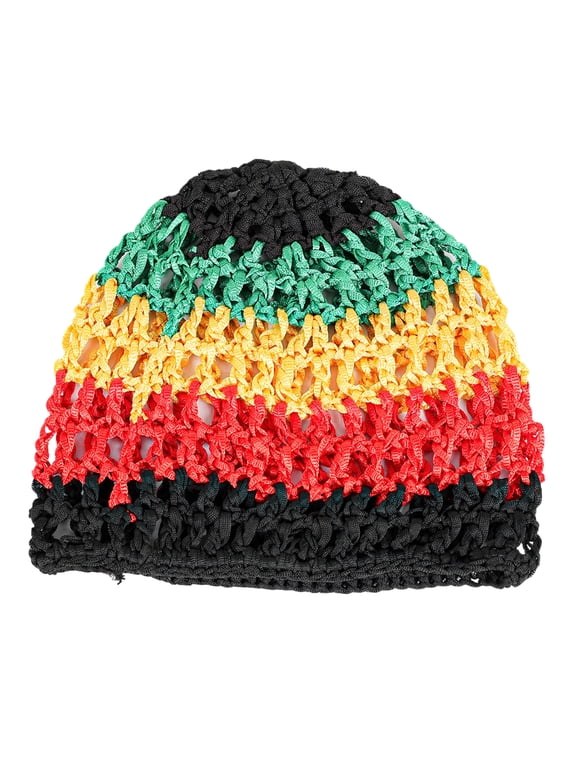 Openwork Brimless Hat Crochet Skull Hat Hollowout Knit Hat for Women Sleeping Hair Net Snood Fashion Breathable Headwear