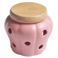 thumbnail image 1 of Openwork Ceramic Garlic Keeper with Lid for Kitchen Ginger, Candy Food Containers, 1 of 6