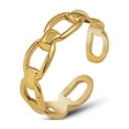 thumbnail image 1 of Openwork Ring, Link Chain Opening Adjustable Band, Gold, 1 of 4