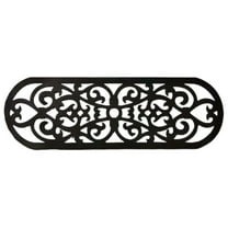 Openwork Rubber Stair Treads 9x36 Inch, Non-Slip Stair Mats Set of 1, Heavy Duty Indoor/Outdoor Staircase Pads, Scroll Design Black Step Mats