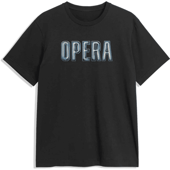 Opera 3D Extra Large Black T-Shirt
