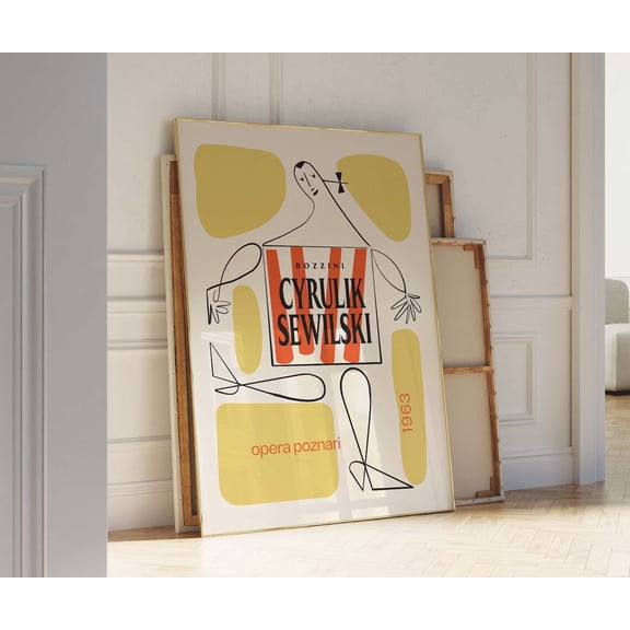 Opera Art Exhibition Jazz Aesthetic Theatre Wall Decor, Unframed Paper Poster 8x10in