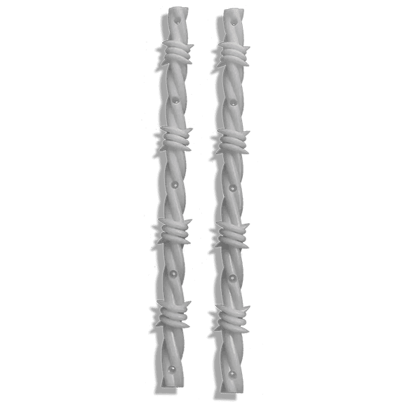 Opera Barbwire Board Rails 13.5" Silver