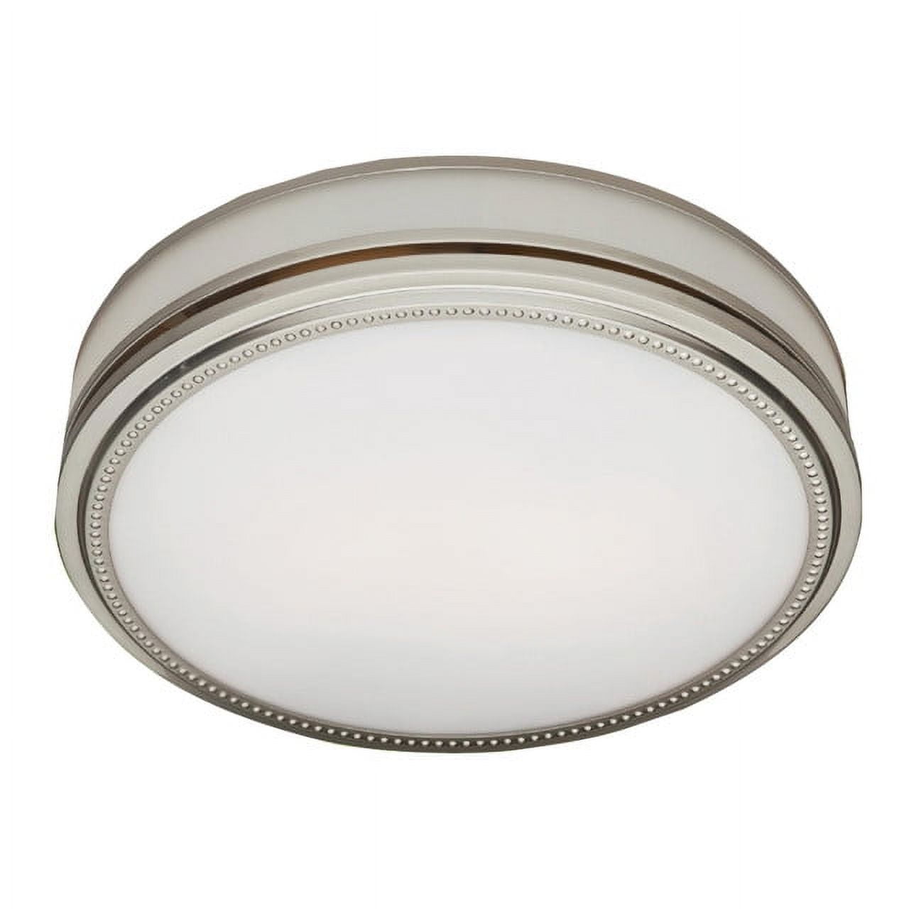 Brushed Nickel Round Decorative Bathroom Exhaust Fan with Light