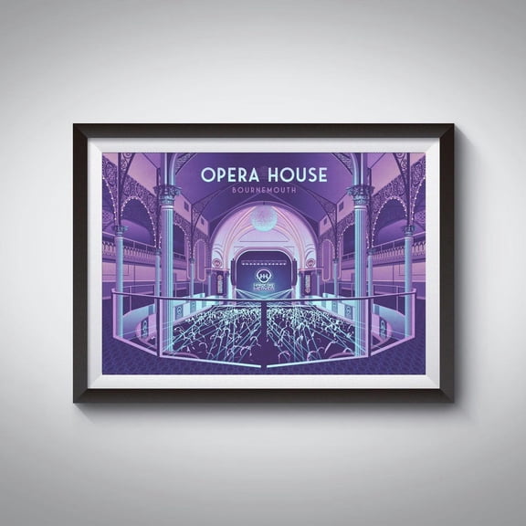 Opera House Bournemouth Music Venue Architecture Art, Unframed Paper Poster 8x10in