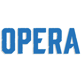 Opera Logo Vinyl Die-Cut Sticker Blue