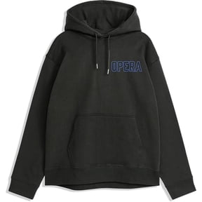 Opera Outline Embroidered Hooded Sweatshirt Large - Black