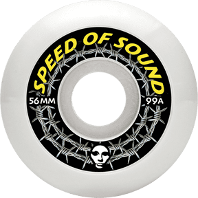 Opera SOS Barbwire Asymmetrical White Skateboard Wheels 56mm 101a (Set of 4)