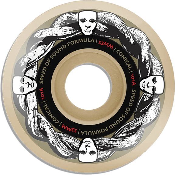 Opera Sos Sopranos Asymmetrical Skateboard Wheels 53mm 101a White