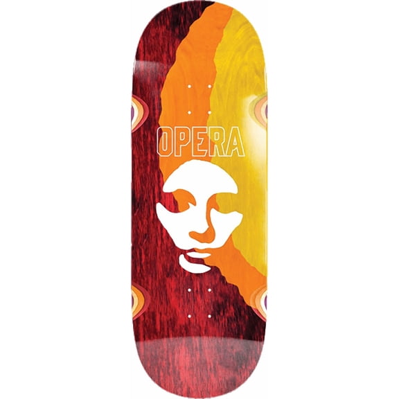 Opera Triple Torn Big Mask Red / Orange / Yellow Skateboard Deck - 11" x 32" (Deck Only)