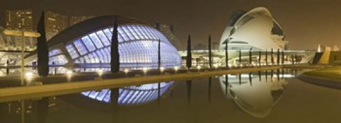 Opera house at the waterfront Ciutat De Les Arts I Les Ciencies Valencia Spain Canvas Art - Panoramic Images (18 x 7)