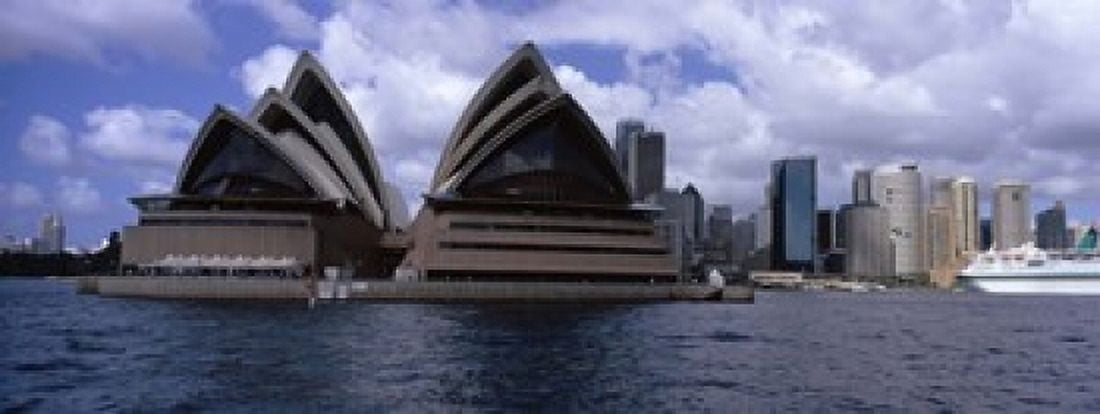 Opera house at the waterfront Sydney Opera House Sydney Harbor Sydney New South Wales Australia Canvas Art - Panoramic Images (15 x 6)