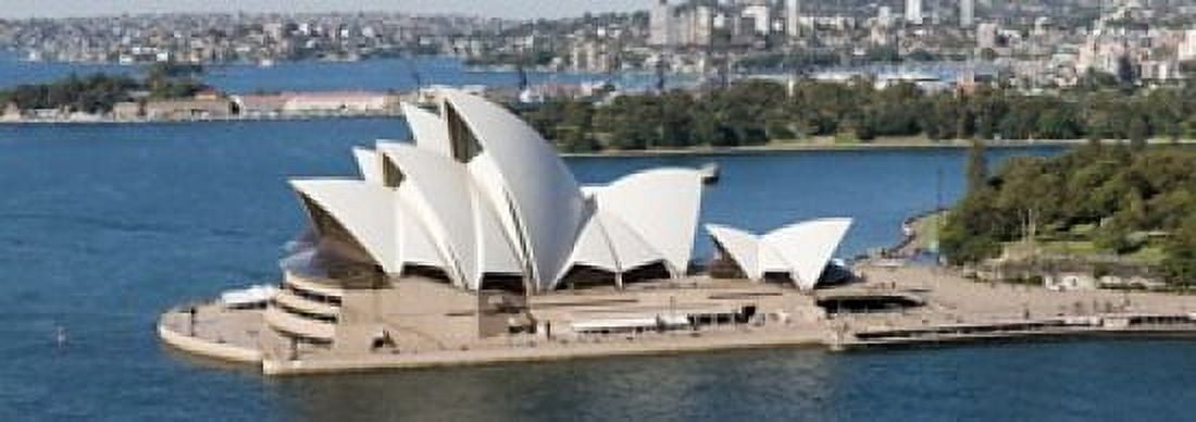 Opera house at the waterfront Sydney Opera House Sydney Harbor Sydney New South Wales Australia Canvas Art - Panoramic Images (18 x 7)
