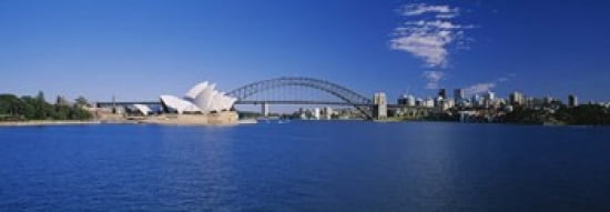Opera house at the waterfront Sydney Opera House Sydney New South Wales Australia Canvas Art - Panoramic Images (36 x 13)