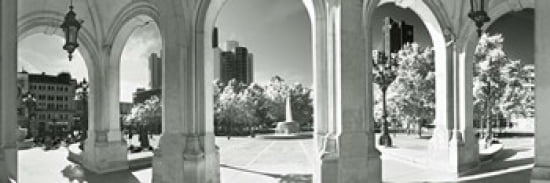 Opera overlooking the financial district Frankfurt Hesse Germany Canvas Art - Panoramic Images (36 x 12)
