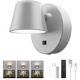 Operated Wall Lights with Remote, LED Rechargeable Wall Sconce with ...