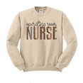 thumbnail image 1 of Operating Room Nurse Leopard Print Sweatshirt Unisex Large Sand, 1 of 5