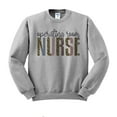 thumbnail image 1 of Operating Room Nurse Leopard Print Sweatshirt Unisex Small Grey, 1 of 5