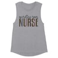 thumbnail image 1 of Operating Room Nurse Leopard Print Women's Muscle Tank Large Heather Grey, 1 of 5