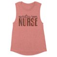 thumbnail image 1 of Operating Room Nurse Leopard Print Women's Muscle Tank Medium Desert Pink, 1 of 5