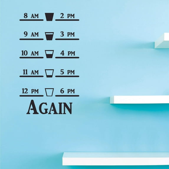 Operating Times Wall Art Design | DIY Vinyl Decal Sticker for Bedroom Living Room and Office Timings Decoration 10" x 20"