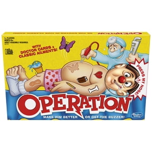 Operation Electronic Board Game with Doctor Cards and Funny Ailments, Kids Games, Ages 6+