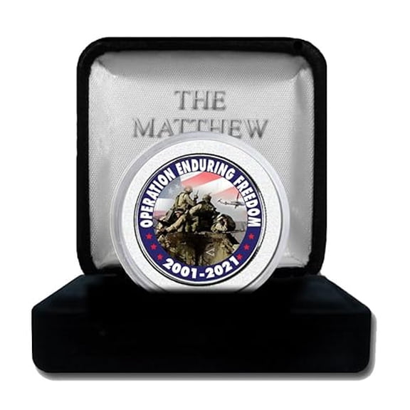 Operation Enduring Freedom Half Dollar Coin in Velour Box