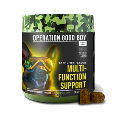 Operation Good Boy SRE: Multi-Function Support Supplement for Dogs, Beef Liver Flavor, Ready to Eat, 90 Soft Chews