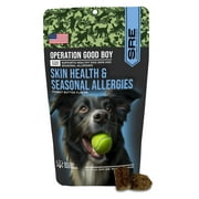 Operation Good Boy: Allergy Support Health Supplement for Dogs, Peanut Butter Flavor Soft Chews, 60 Count