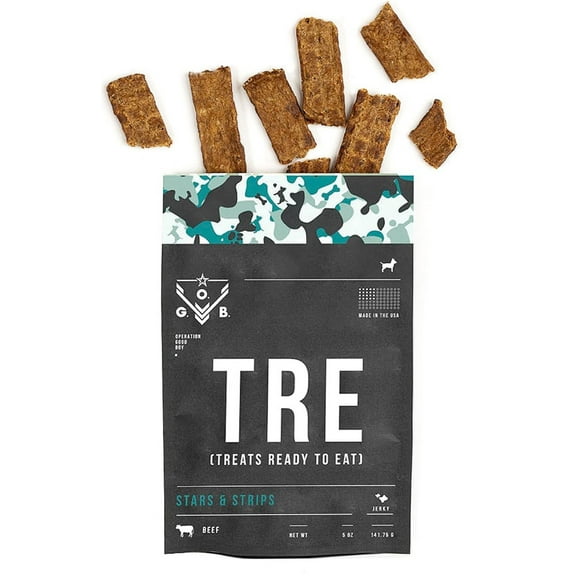 Operation Good Boy TRE: Stars & Strips Beef Jerky Treats for Dogs, 5 oz