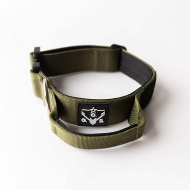 Operation Good Boy Tactical Adjustable Dog Collar with Quick Release Buckle, Green