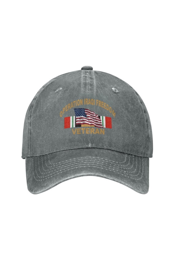 Operation Iraqi Freedom Baseball Cap Washed Denim Adjustable Fashion Caps for Men Women Classic Casquette Hat