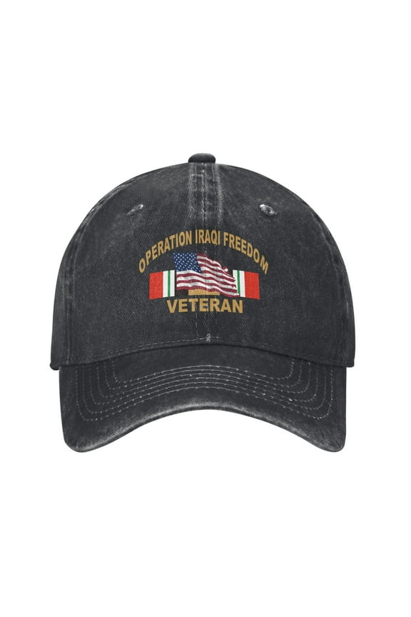 Operation Iraqi Freedom Baseball Cap Washed Denim Adjustable Fashion Caps for Men Women Classic Casquette Hat