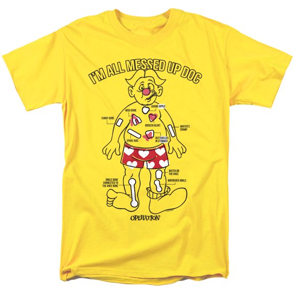 Operation Messed Up Unisex Adult T Shirt, Yellow, Small