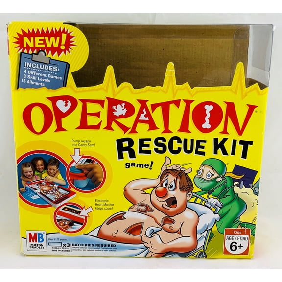 Open Box Operation Rescue Kit Game - 2001 - Milton Bradley - Great Condition