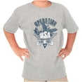 thumbnail image 1 of Operation USA Live Free Airplane Crewneck T Shirts Boy Girl Teen Brisco Brands X, 1 of 6