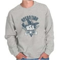 thumbnail image 1 of Operation USA Live Free Airplane Unisex Plus Fleece Graphic Sweatshirt Brisco Brands 2X, 1 of 6