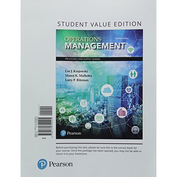 Pre-Owned Operations Management: Processes and Supply Chains, 9780134742205, 0134742206, Paperback, 12 edition