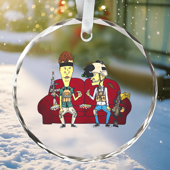 Operator Beavis And Butthead Tri Blend Ornament, Home Decoration, Crystal Glass Ornament