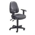 thumbnail image 1 of Operator Chair with Adjustable T-Arms, Leather, Black, 1 of 1